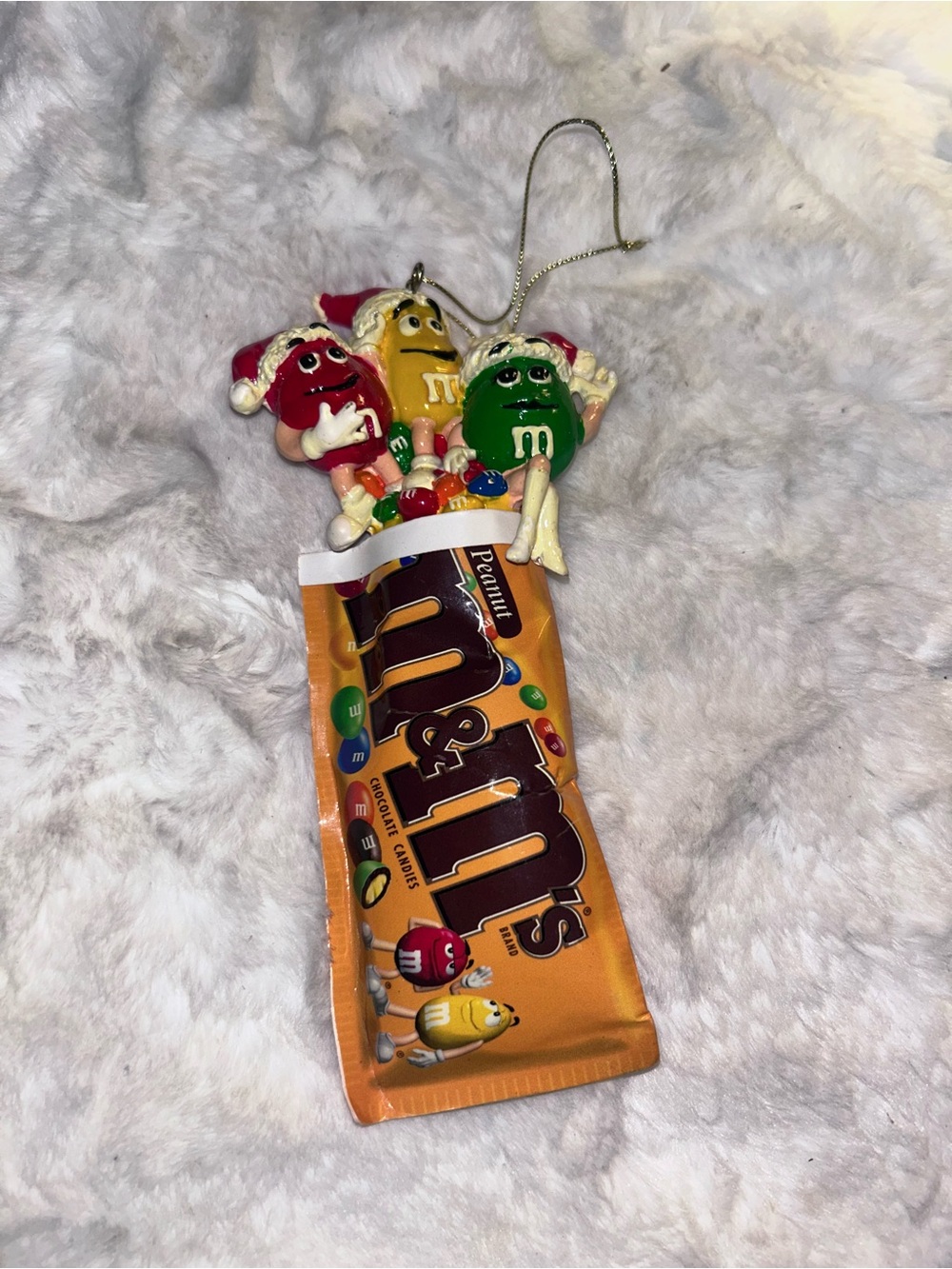 50%offw❤️ M&M Holiday Christmas Hanging Ornament M&Ms in Candy Wrapper